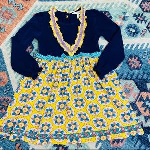 Matilda Jane Navy and Yellow Floral Kids Dress